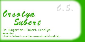 orsolya subert business card